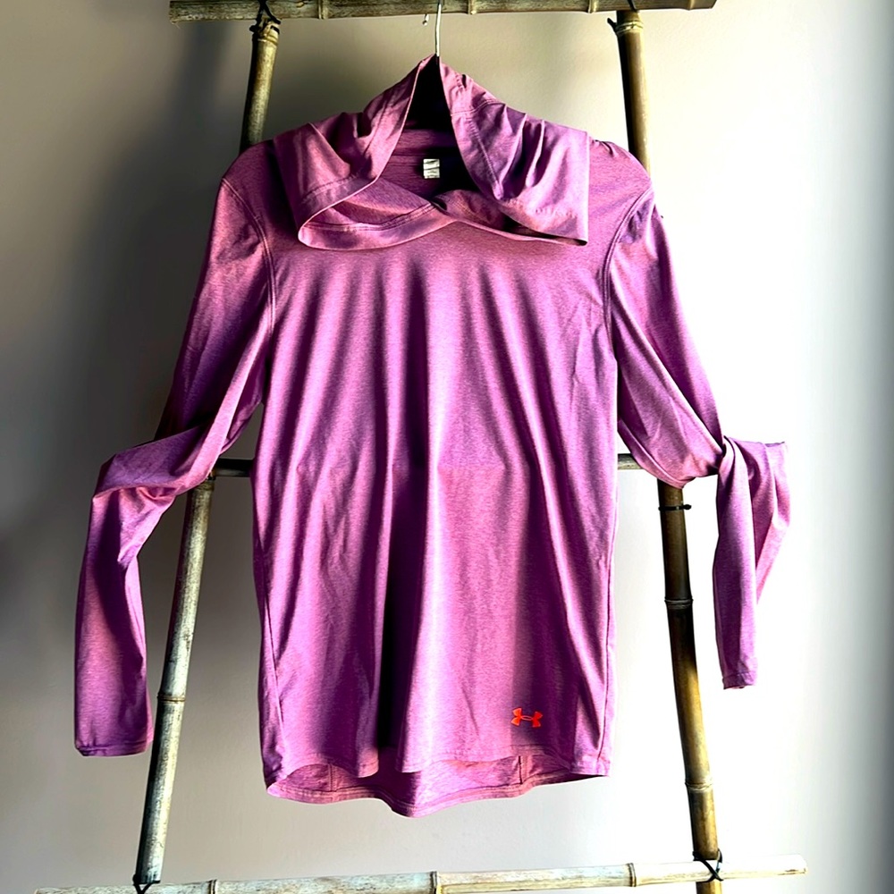 Under Armor iso chill shirt and cold gear hooded sweatshirt with pink camo logo